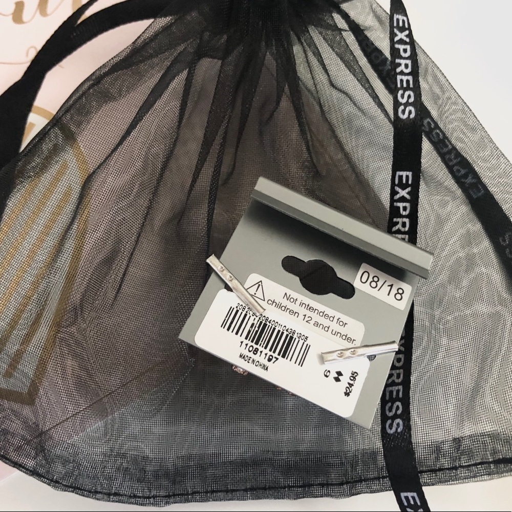 NWT EXPRESS ROSE GOLD RINGS & ROSE GOLD EARRINGS - Picture 5 of 8